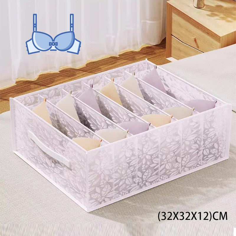 Jeans Compartment Storage Box Closet Clothes Drawer Mesh Separation Box Underwear Pants Drawer Divider Can Washed Home Organizer - StorageandmoreStorage