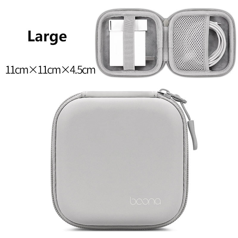 Portable Earphone Storage Bag Data Cable Organizer Bag Multifunctional Digital Gadgets Case MAC Charger U Disk Protective Cover - StorageandmoreStorage