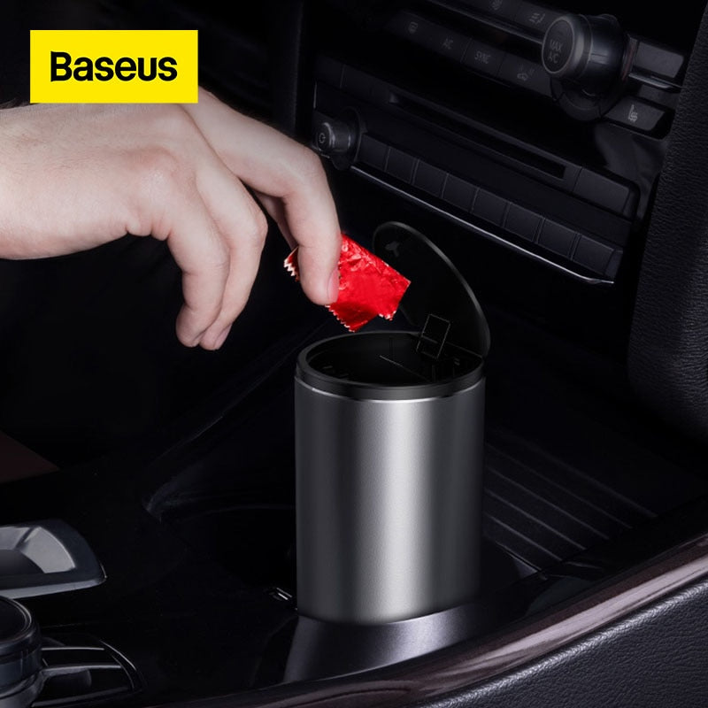 Baseus Car Trash Bin Can Mini Auto Dust Organizer Car Interior Rubbish Bag Garbage Container Storage Box Bucket Auto Accessories - StorageandmoreStorage