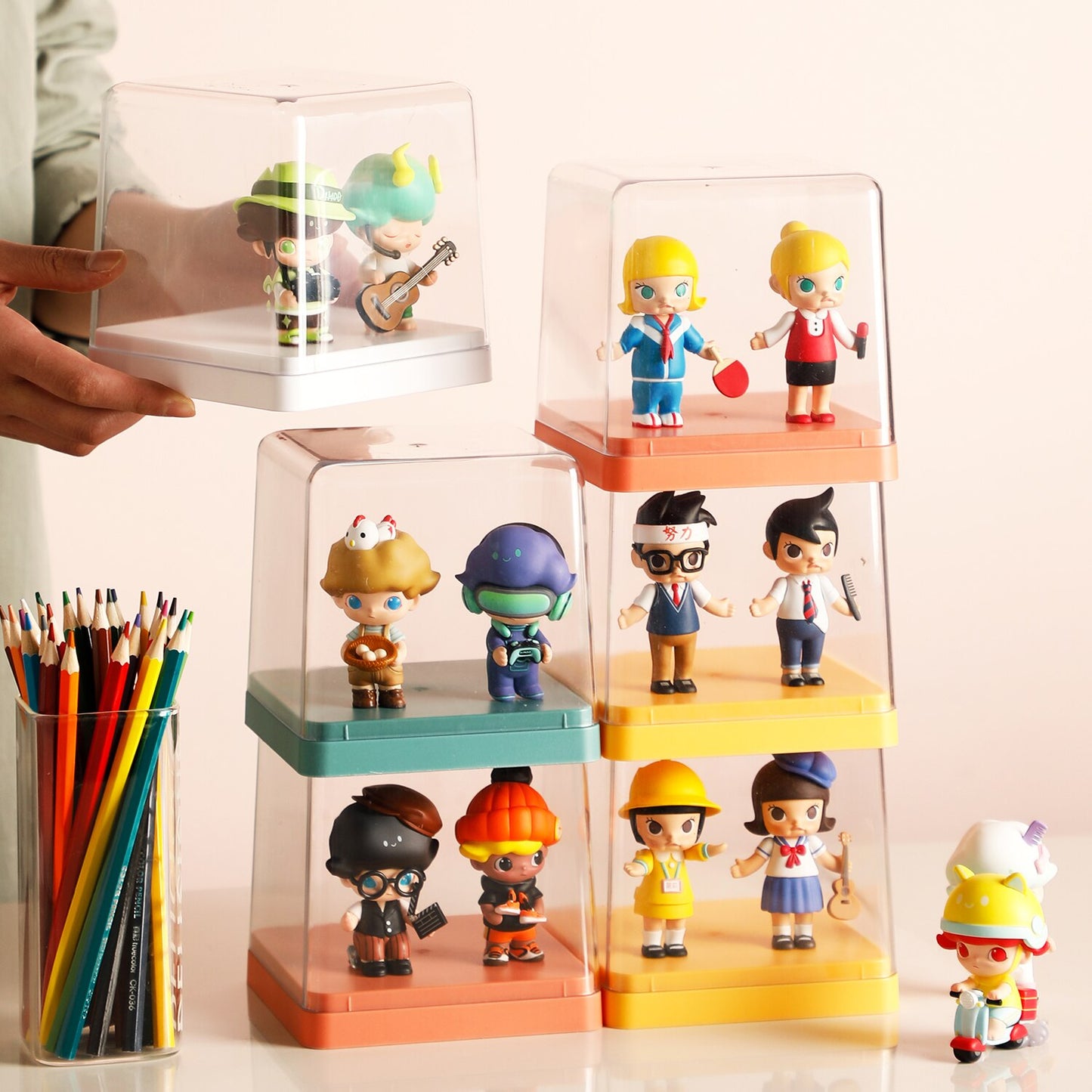 Blind Box Display Box Anime Figures Showcase Storage Box Garage Collection Model Art-crafts Box Toy Display Shelf Doll Organizer - StorageandmoreStorage