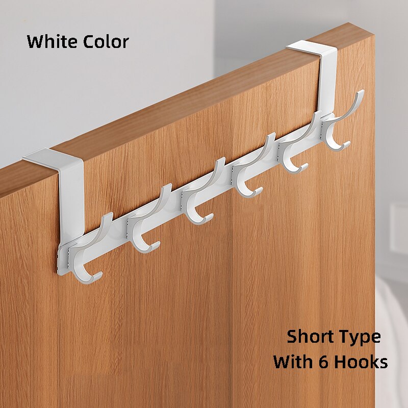 Hooks Over The Door 5 Hooks Home Bathroom Organizer Rack Clothes Coat Hat Towel Hanger Bathroom Kitchen Accessories Holder - StorageandmoreStorage