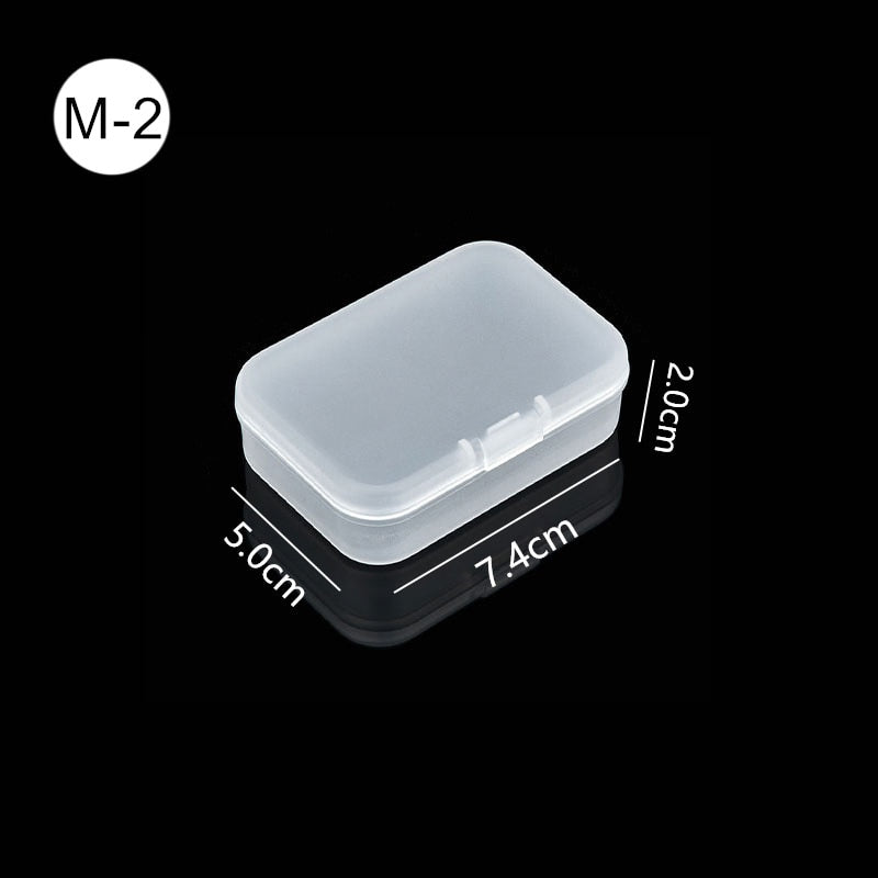 Mini Boxes Rectangle Clear Plastic Jewelry Storage Case Container Packaging Box for Earrings Rings Beads Collecting Small Items - StorageandmoreStorage