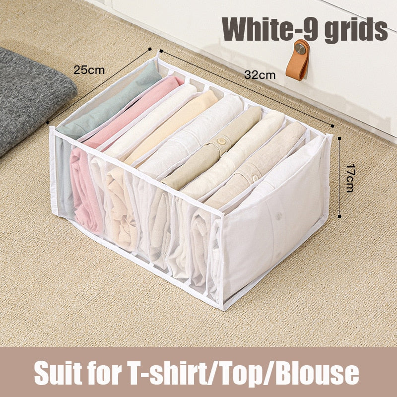 Foldable Drawer Closet Storage Organizer Divider Boxes for Jeans Underwear Socks Bra Wardrobe Clothes Storage Organizers Sets - StorageandmoreStorage