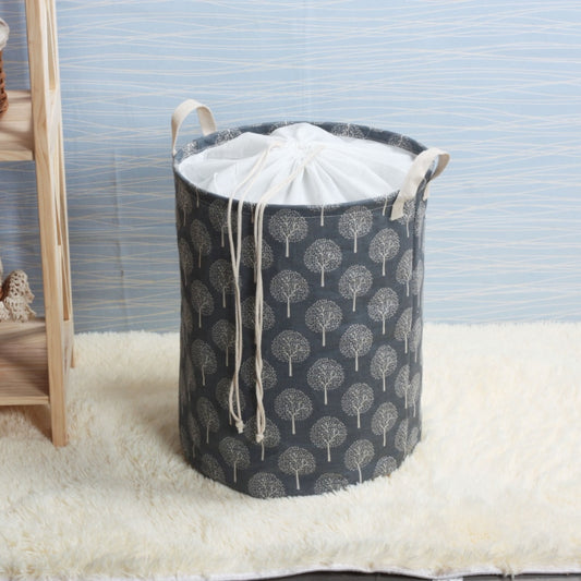 1pc Folding Laundry Basket Round Storage Bin Bag Large Hamper Collapsible Clothes Toy Basket Bucket Organizer Large Capacity - StorageandmoreStorage