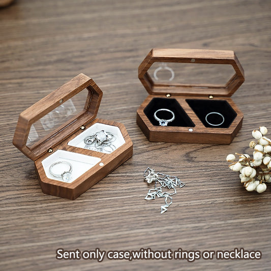 Wooden Jewelry Box Jewelry Box Large Capacity Travel Storage Box Earring Ring Storage Ladies Gift Storage Gifts Bead Case - StorageandmoreStorage