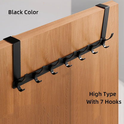 Hooks Over The Door 5 Hooks Home Bathroom Organizer Rack Clothes Coat Hat Towel Hanger Bathroom Kitchen Accessories Holder - StorageandmoreStorage