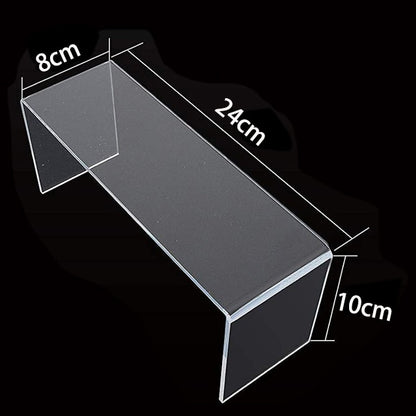 U Shape Acrylic Display Riser Stand, Clear Jewelry Display Riser Shelf Showcase For Dessert Cupcake Shoes Anime Figure Display - StorageandmoreStorage