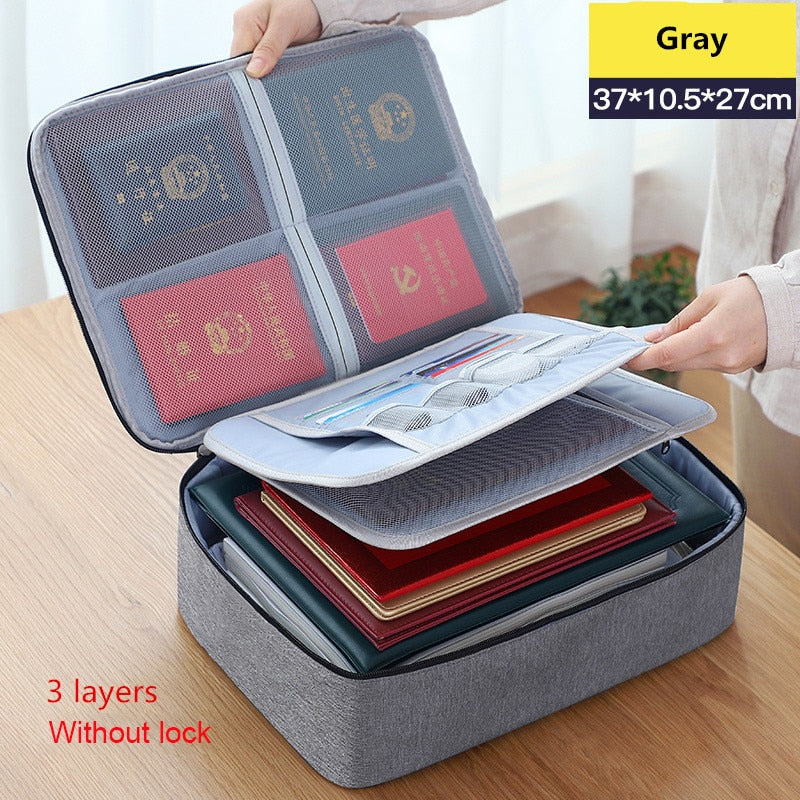 Document Storage Bag Organizer Desk Stationery Women Travel Files Card Folder Holder Tool Case Handbag Home Office Accessories - StorageandmoreStorage