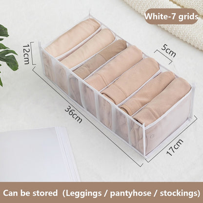 Wardrobe organizer Jeans storage boxes Closet Organizer Foldable Underwear Organizers Pants Storage Dividers Drawer Organizer - StorageandmoreStorage