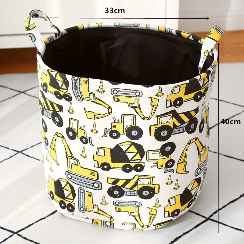 Foldable Laundry Basket for Dirty Clothes for Kids Baby Children Toys Canvas Wasmand Large Storage Hamper Office Home Organizer - StorageandmoreStorage