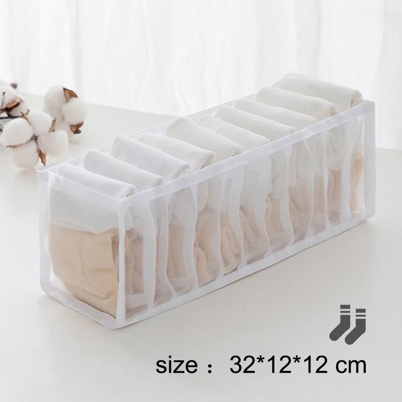 Clothes Storage Box Closet Separation Organizers Drawer Divider Organizer Compartment Boxes For Underwear Jeans Socks Bra - StorageandmoreStorage