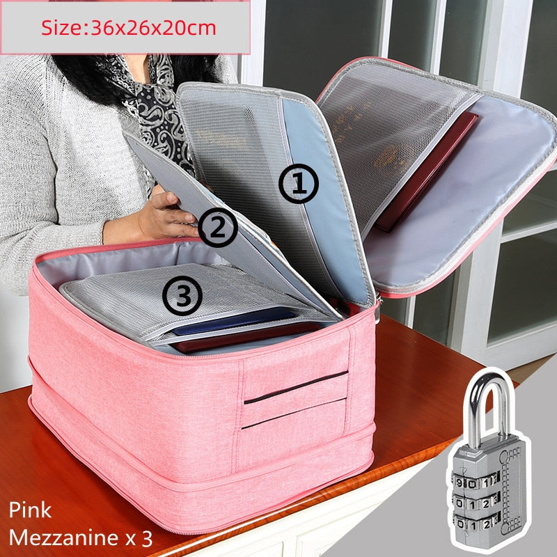 Document Storage Bag Organizer Desk Stationery Women Travel Files Card Folder Holder Tool Case Handbag Home Office Accessories - StorageandmoreStorage