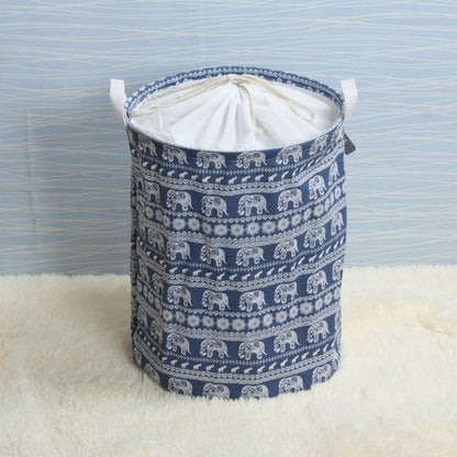 New Fashion Print Laundry Basket with Drawstring Lining Portable Foldable Storage Bag Hamper for Kids Toys Dirty Clothes Basket - StorageandmoreStorage