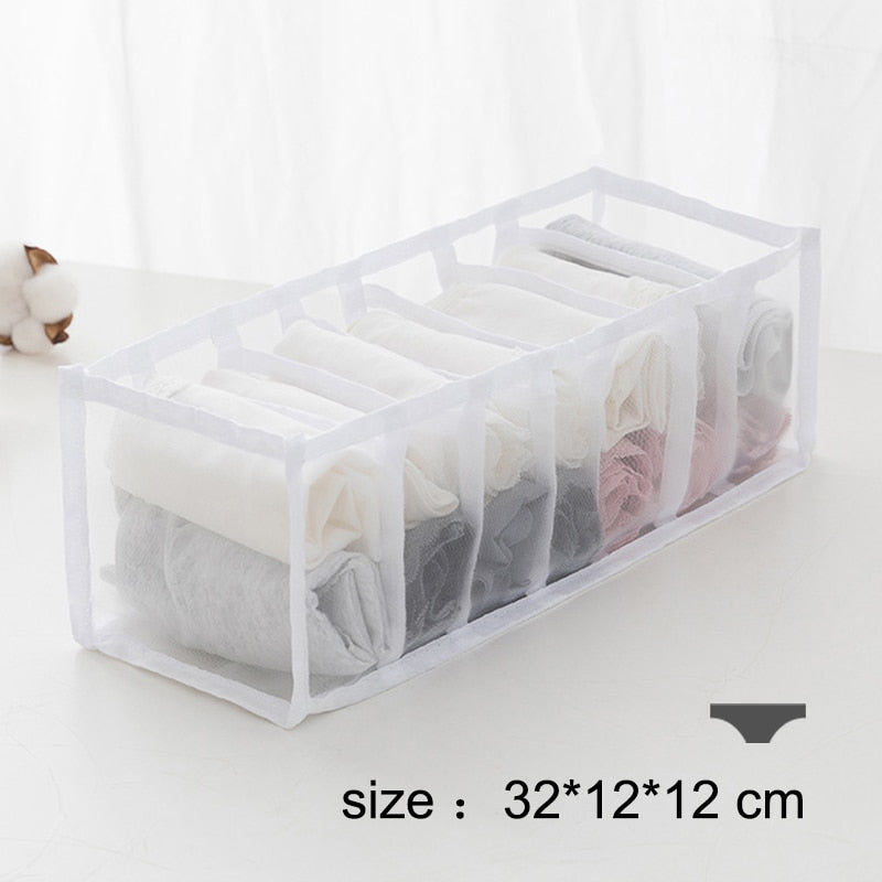 Clothes Storage Box Closet Separation Organizers Drawer Divider Organizer Compartment Boxes For Underwear Jeans Socks Bra - StorageandmoreStorage