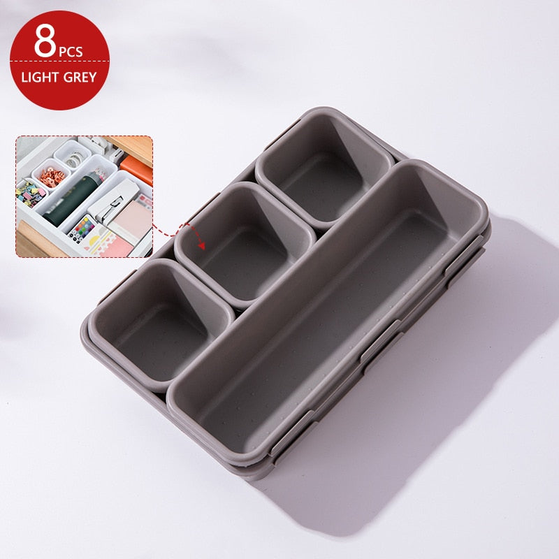 Transparent Desk Acrylic Storage Box Drawer Organizers  Jewelry Makeup Organizer For Cosmetic Closet Organizer For Small Things - StorageandmoreStorage