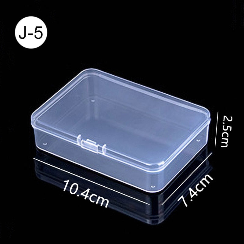 Mini Boxes Rectangle Clear Plastic Jewelry Storage Case Container Packaging Box for Earrings Rings Beads Collecting Small Items - StorageandmoreStorage