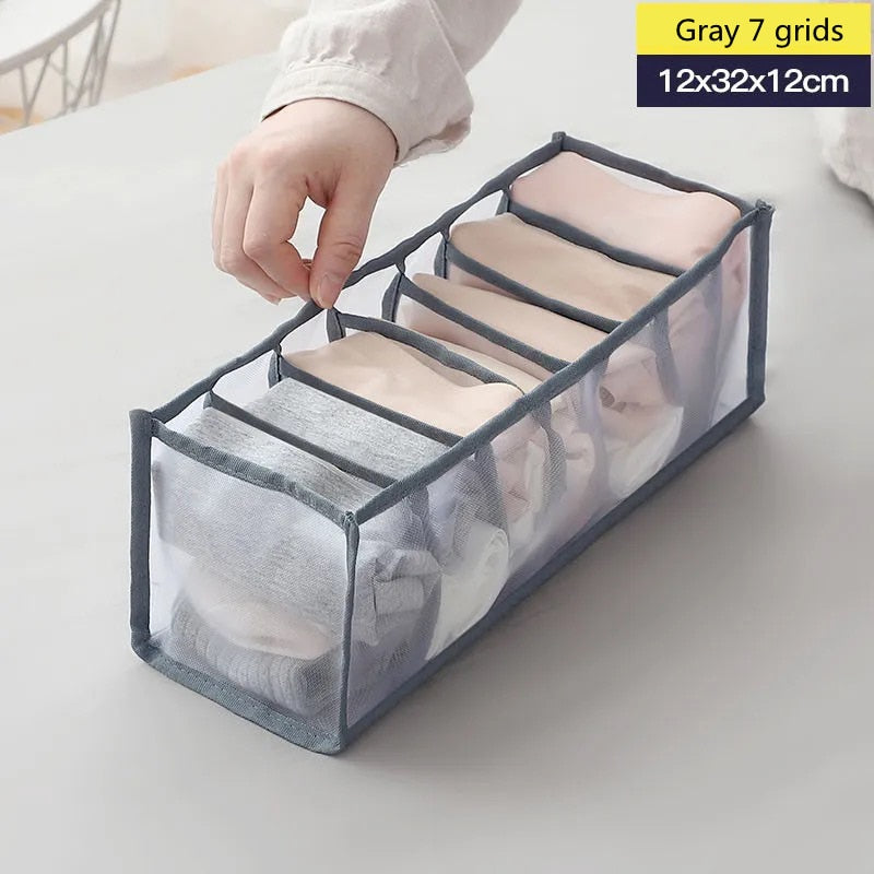 Jeans Bra Organizer Home Separated Dormitory Closet Organizer for Socks Underwear Scarves Storage Box Organizer Foldable Drawer - StorageandmoreStorage