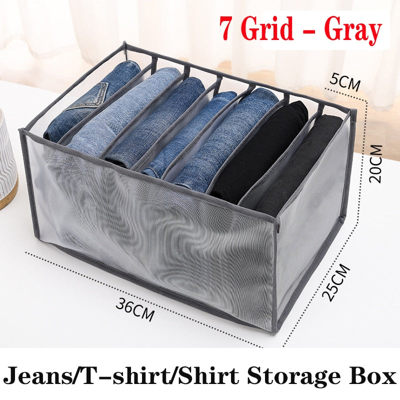 Jeans Storage Boxes Closet Organizer Drawer Divider Boxes T-shirt Storage Box Foldable Underwear Organizers Storage for Clothes - StorageandmoreStorage