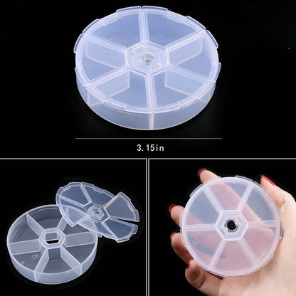 Transparent Plastic Storage Jewelry Box Compartment Adjustable Container For Beads Earring Box For Jewelry Rectangle Box Case - StorageandmoreStorage