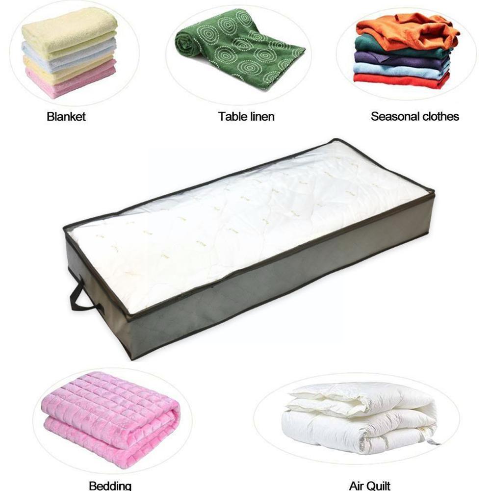 Foldable Under Bed Bags Under Bed Storage Boxes Thick Breathable Underbed Storage Clothes Bags Organizer Zippered Q4p1 - StorageandmoreStorage