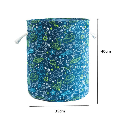 Foldable Laundry Basket for Dirty Clothes for Kids Baby Children Toys Canvas Wasmand Large Storage Hamper Office Home Organizer - StorageandmoreStorage