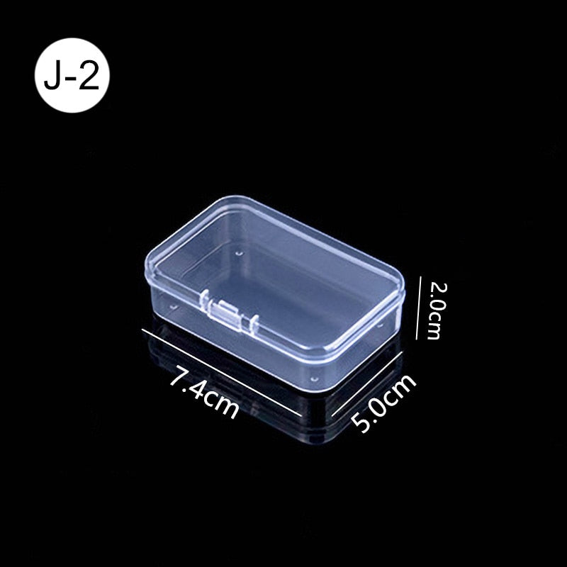 Mini Boxes Rectangle Clear Plastic Jewelry Storage Case Container Packaging Box for Earrings Rings Beads Collecting Small Items - StorageandmoreStorage