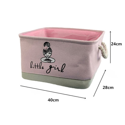 Pink Large Laundry Basket Round Dirty Clothes Toys Folding Bucket Anti-dust Big Storage Barrel Hamper - StorageandmoreStorage