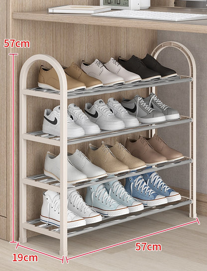 Shoe Rack Shoe Shelf 5/4/3/2 Layers Simple Dust-proof Storage Shoe Cabinet Multi-layer Assembly Door Dormitory Organizer Rack - StorageandmoreStorage