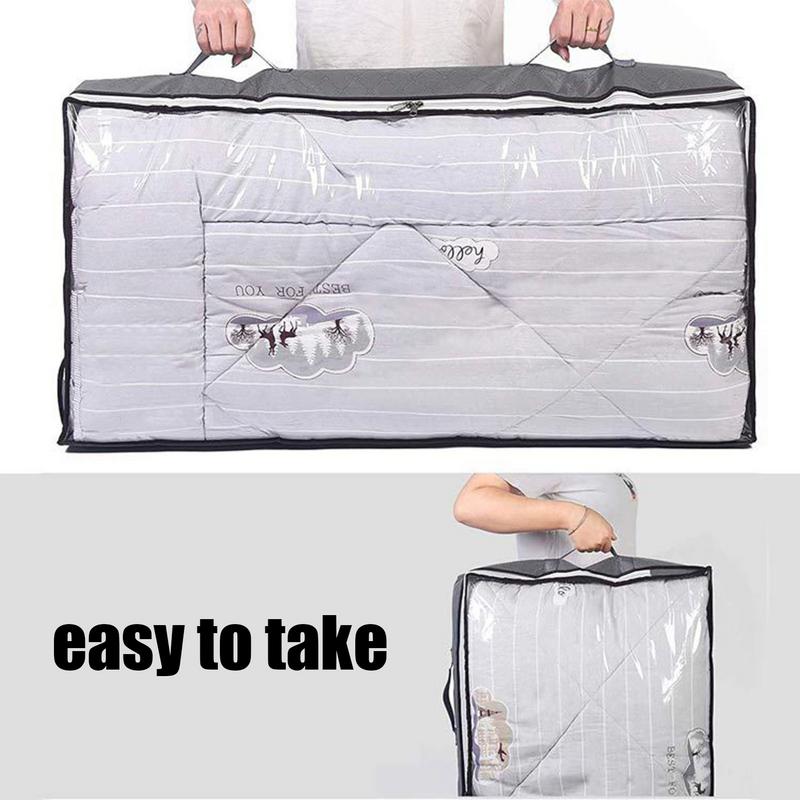 Foldable Underbed Bags Large Capacity Box With Reinforced Strap Handles Foldable Stackable Large Capacity Clothes Organizer For - StorageandmoreStorage