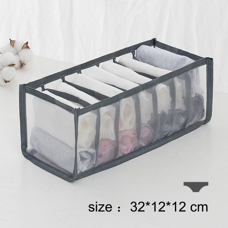 Clothes Storage Box Closet Separation Organizers Drawer Divider Organizer Compartment Boxes For Underwear Jeans Socks Bra - StorageandmoreStorage