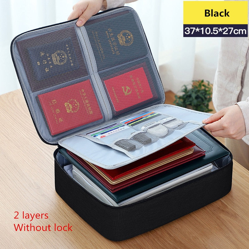 Document Storage Bag Organizer Desk Stationery Women Travel Files Card Folder Holder Tool Case Handbag Home Office Accessories - StorageandmoreStorage