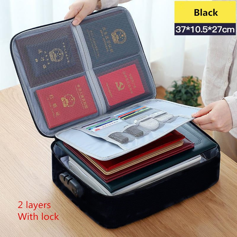 Document Storage Bag Organizer Desk Stationery Women Travel Files Card Folder Holder Tool Case Handbag Home Office Accessories - StorageandmoreStorage