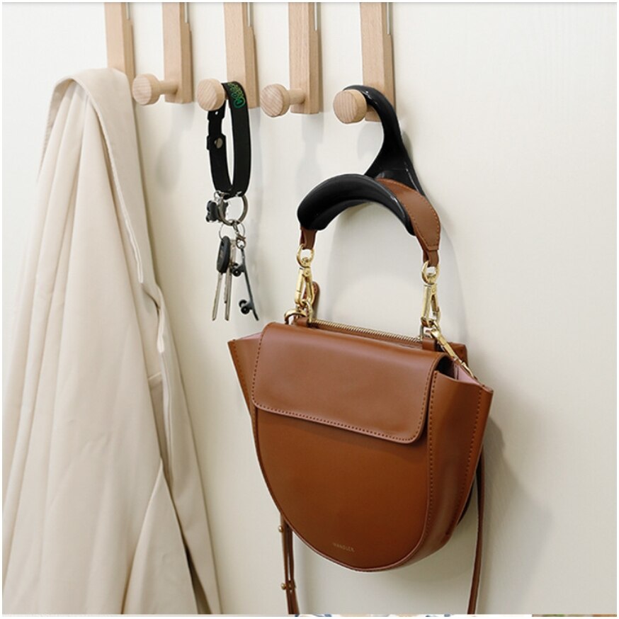 Wardrobe Multifunctional Handbag Organizer Hanger Hook Durable Over Closet Rod Hanging Storage Rack For Hat Scarves Shawls Tie - StorageandmoreStorage