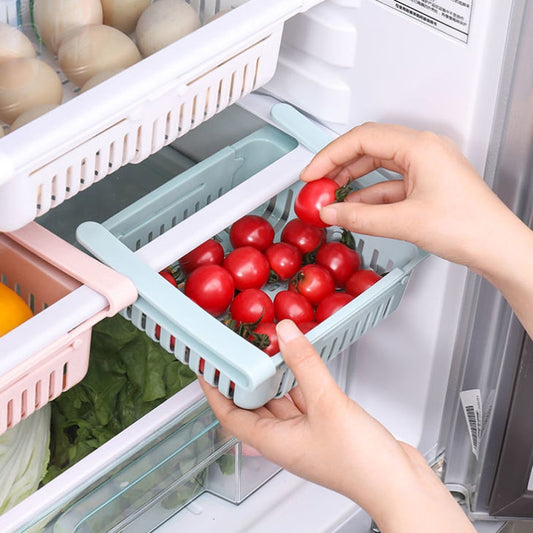 Kitchen Refrigerator Storage Box Fresh Spacer Layer Storage Rack Drawer Sort Kitchen Accessories Hanging Organizer Storage Rack - StorageandmoreStorage