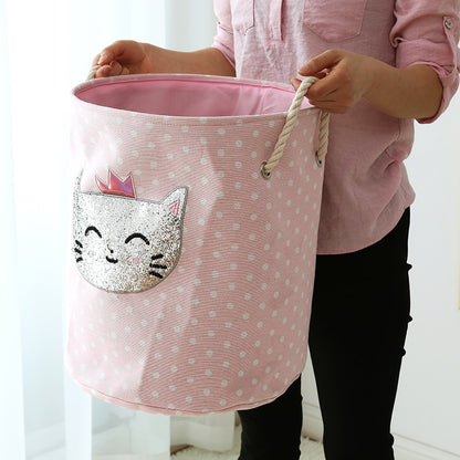 Foldable Laundry Basket for Dirty Clothes for kids baby Toys canvas wasmand large storage hamper kids baby Home Organizer - StorageandmoreStorage