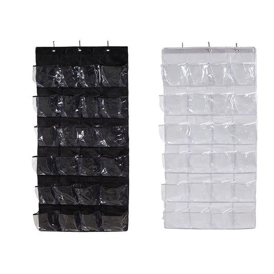 24 Grid Over Door Hanging Organizer Convenient Storage Holder Rack Closet Shoes Keeping Non-woven Door Shoe Storage Bag - StorageandmoreStorage