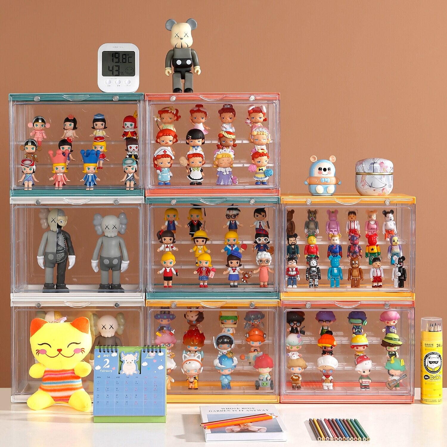 Blind Box Display Box Anime Figures Showcase Storage Box Garage Collection Model Art-crafts Box Toy Display Shelf Doll Organizer - StorageandmoreStorage