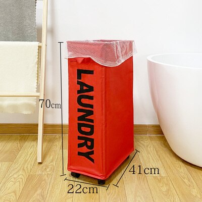 Home Slim Laundry Basket Storage Organizer with Handle Rolling Collapsible Dirty Clothes Hamper Cestas De Almacenamiento - StorageandmoreStorage