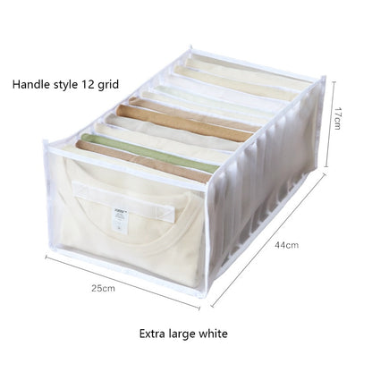 Sweater Clothes Storage Grid Boxes Student Dormitory Wardrobe Closet Drawer Organizer T-shirt Pants Clothing Separation Box - StorageandmoreStorage