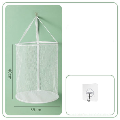 Hanging Net Bag With Sticker Wall-Mounted Laundry Basket Dirty Clothes Storage Basket Bathroom Organzier Mesh Bag Laundry Hamper - StorageandmoreStorage