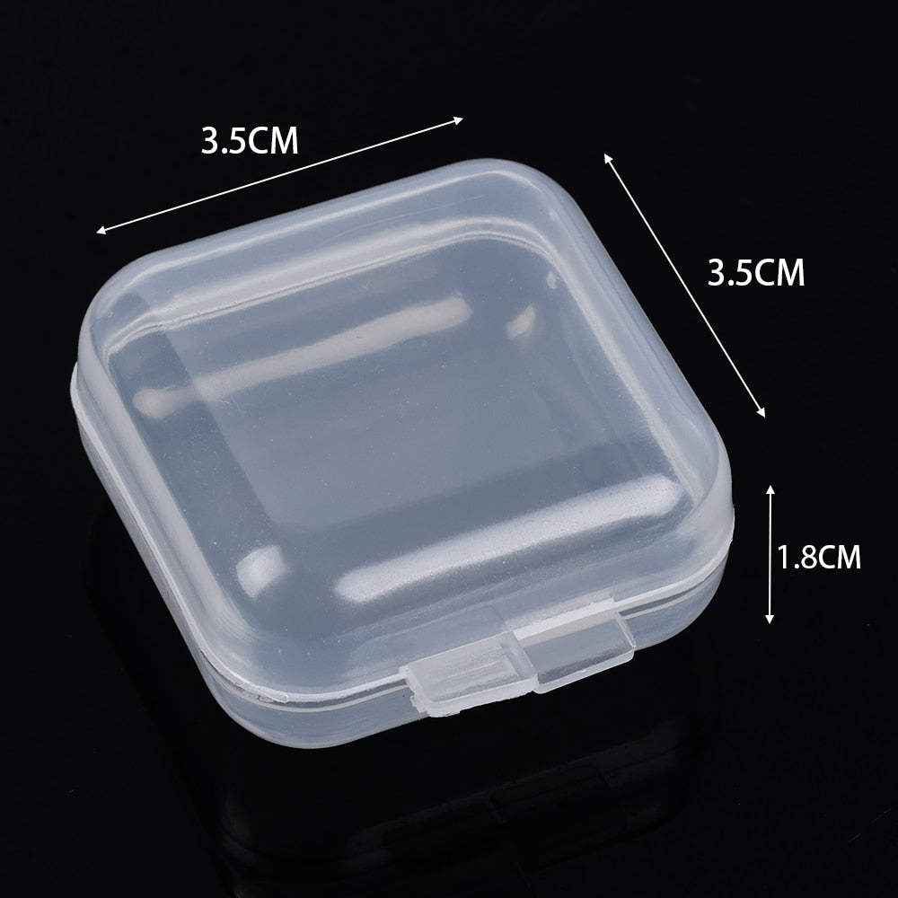 30PCS Small Boxes Square Transparent Plastic Box Jewelry Storage Case Finishing Container Packaging Storage Box for Earrings - StorageandmoreStorage