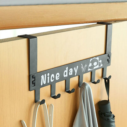 Hooks Over The Door Home Bathroom Organizer Rack Clothes Coat Hat Towel Hanger New Bathroom Kitchen Accessories Holder Door Hang - StorageandmoreStorage