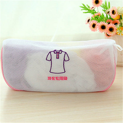 Fine Mesh Embroidered Bra Lingerie Underwear Dirty Clothes Laundry Bags Washing Machine Washable Mesh Laundry Basket Bag Clean - StorageandmoreStorage