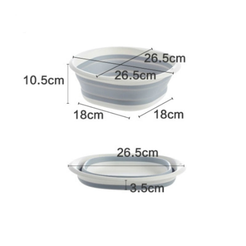 Plastic Folding Basins Portable Wash Basins Folding Laundry Tub Bathroom Kitchen AccessoriesTravel Folding Wash Basin Two Models - StorageandmoreStorage