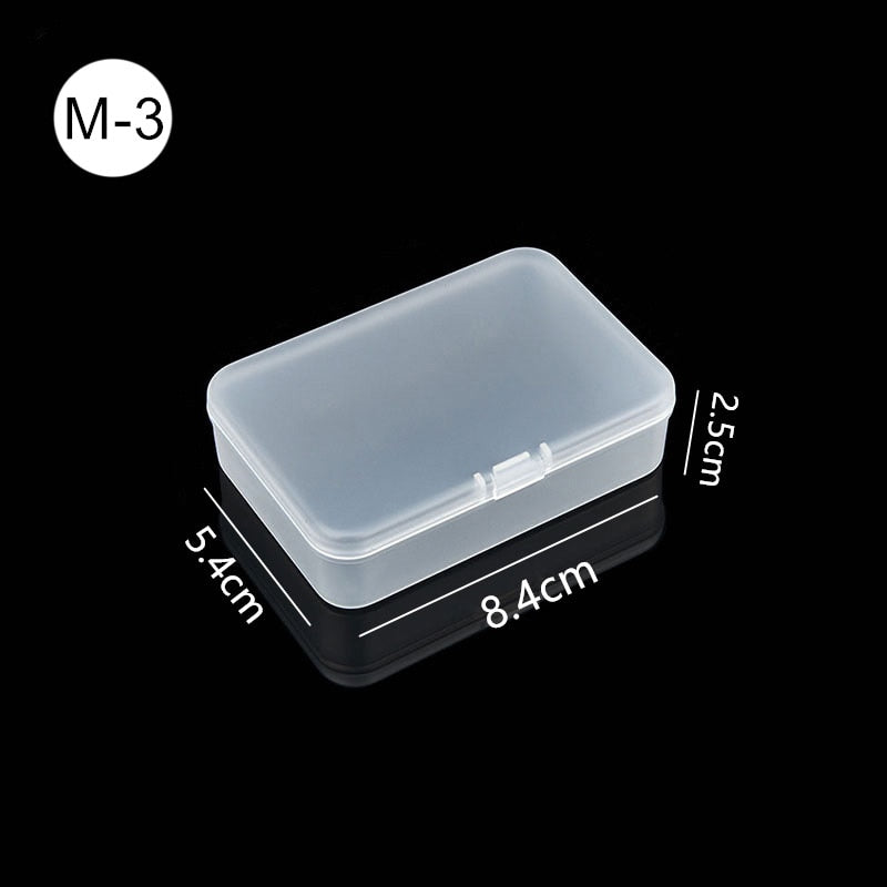 Mini Boxes Rectangle Clear Plastic Jewelry Storage Case Container Packaging Box for Earrings Rings Beads Collecting Small Items - StorageandmoreStorage