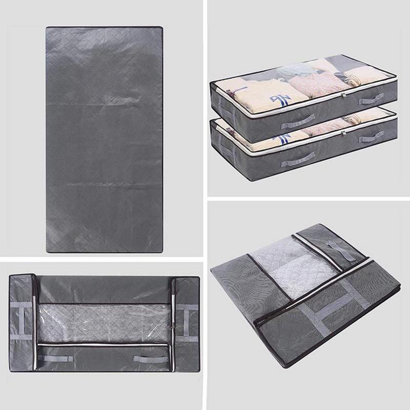 Foldable Underbed Bags Large Capacity Box With Reinforced Strap Handles Foldable Stackable Large Capacity Clothes Organizer For - StorageandmoreStorage