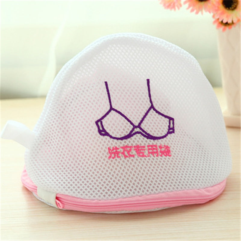 Fine Mesh Embroidered Bra Lingerie Underwear Dirty Clothes Laundry Bags Washing Machine Washable Mesh Laundry Basket Bag Clean - StorageandmoreStorage