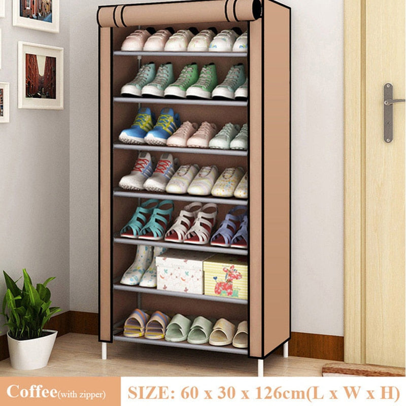 Multi-layer Shoe Cabinet DIY Assembled Dustproof Shelf Hallway Space Saving Storage Organizer Holder Home Furniture Shoe Rack - StorageandmoreStorage