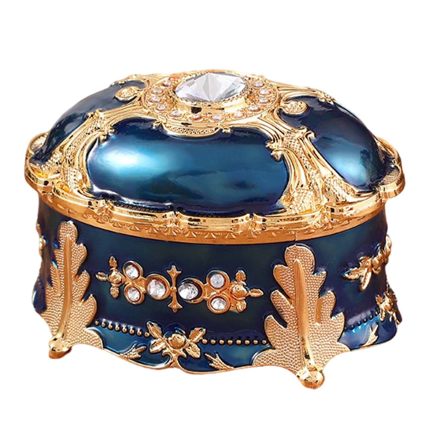 Luxury Vintage Metal Jewelry Box Ring Trinket Case Jewelry Bracelet Pearl Case Gift Storage Box Storage Cosmetic Hamper Giftcaja - StorageandmoreStorage