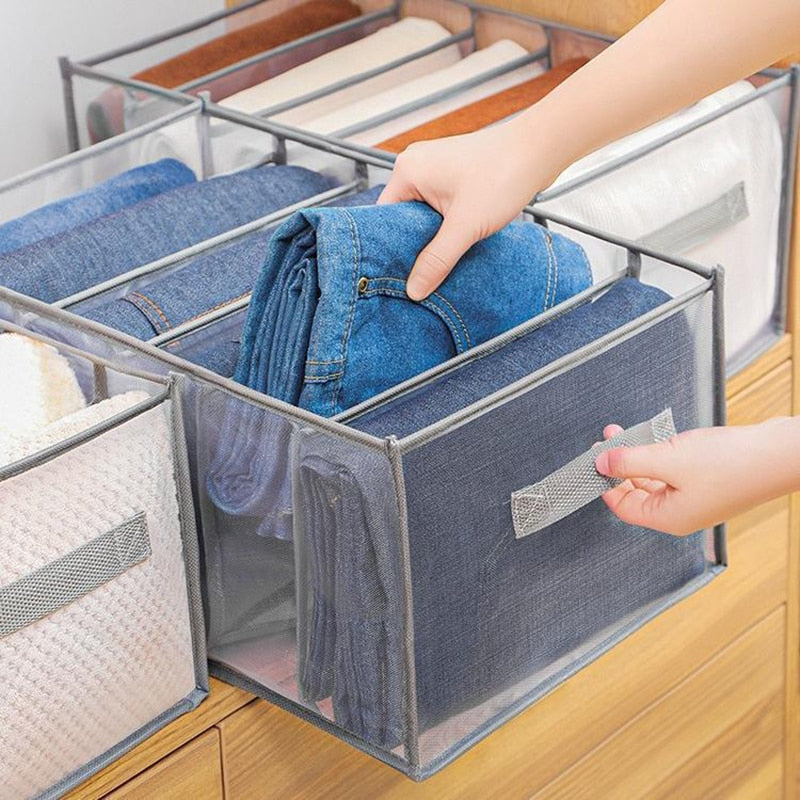 Jeans Organizer Closet Drawer Compartment Box Underwear Bra Socks Boxes Clothes Organizers Trousers Clothes Storage - StorageandmoreStorage